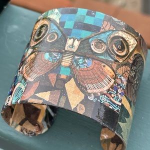 Handmade Decoupage Bracelet Cuff Bracelet